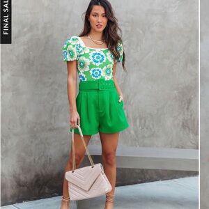 Flying Tomato puff sleeve cropped lightweight sweater from Vici